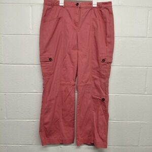Metro Style Cargo Coral Pink Women's 18 Pants Urban Modern Streetwear 38x29.5